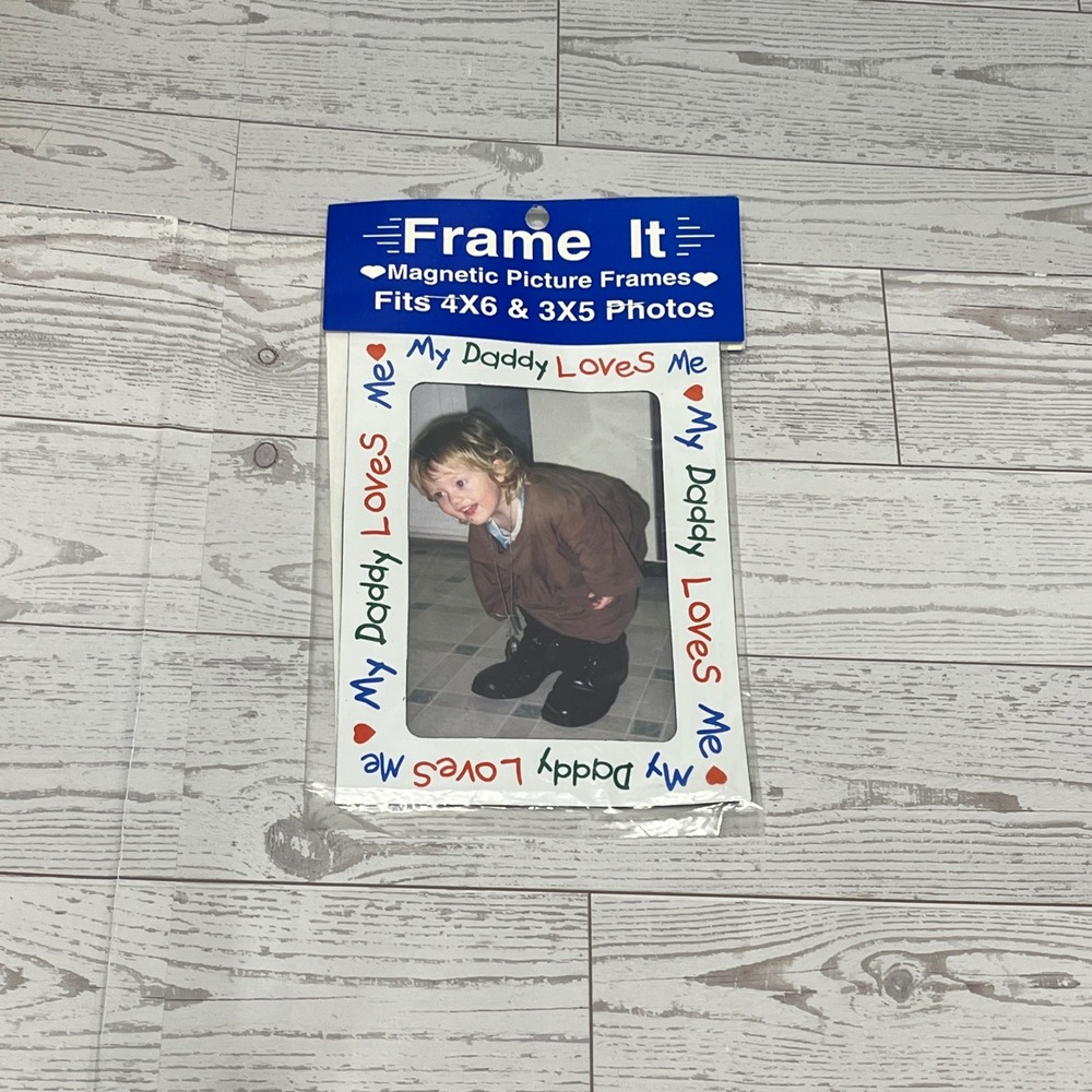Frame It My Daddy Loves Me Magnetic‎ Picture Frame Fits 4x6 3x5 Photos NEW
